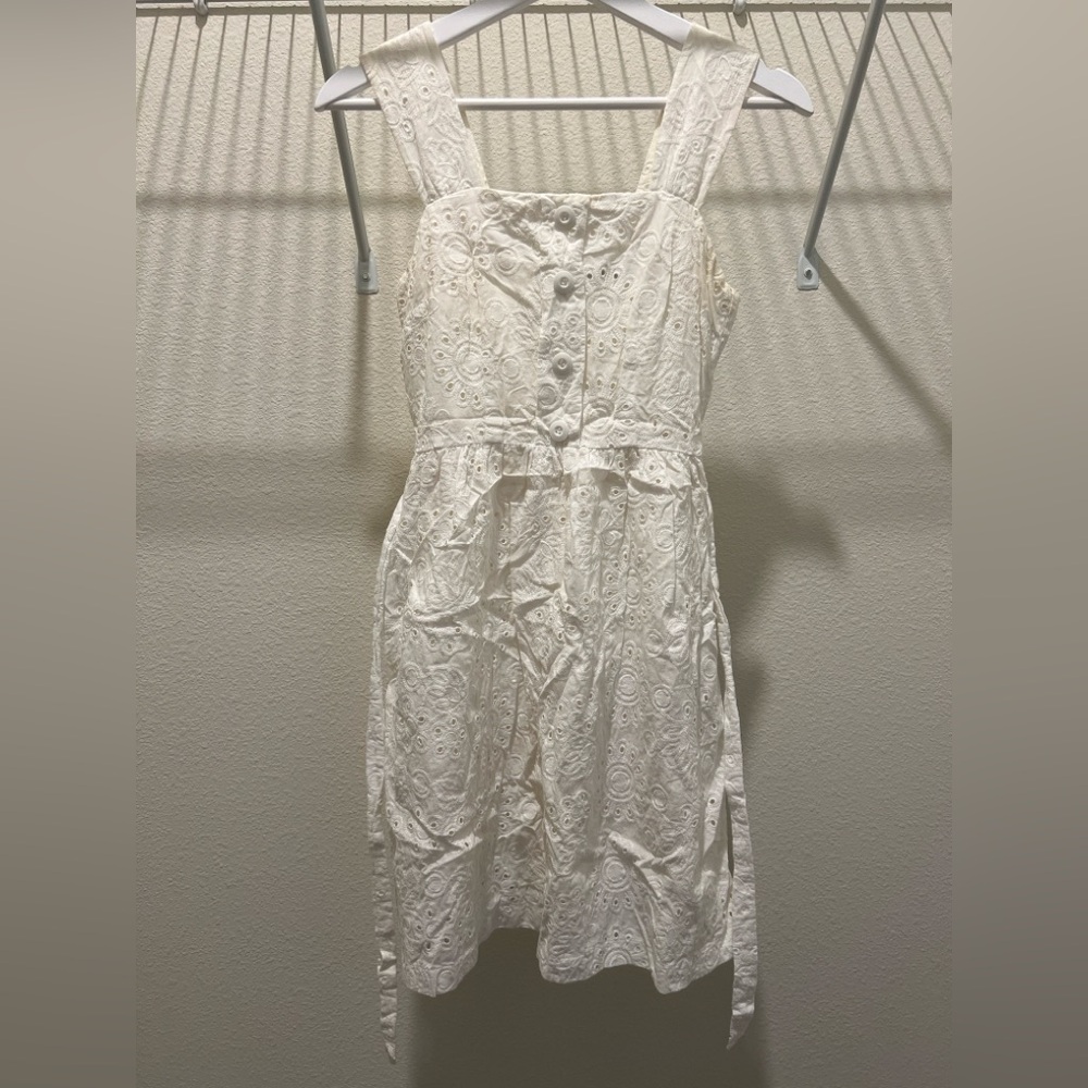 Lusio White Midi Dress Size: XS Color: White